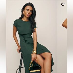 REFORMATION frasier dress green